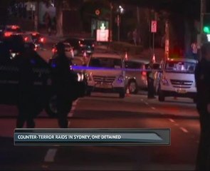 Counter-terror raids in Sydney, one detained