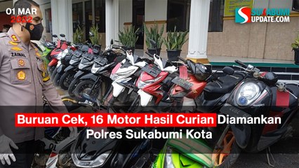 Buruan Cek, 16 Motor Hasil Curian Diamankan Polres Sukabumi Kota