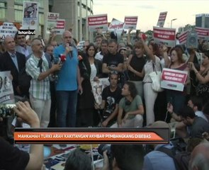 Mahkamah Turki arah kakitangan akhbar pembangkang dibebas