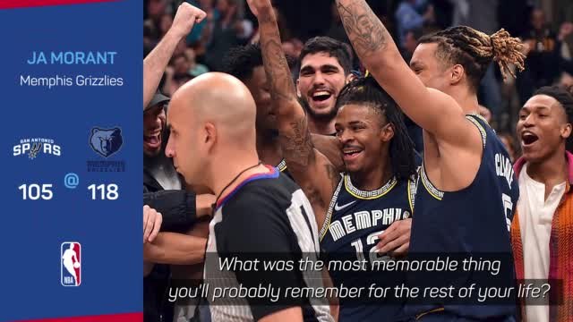 Morant says team cheered him on to historic 52-point game