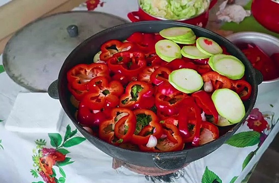 Cooking paprika and vegetable relax mode