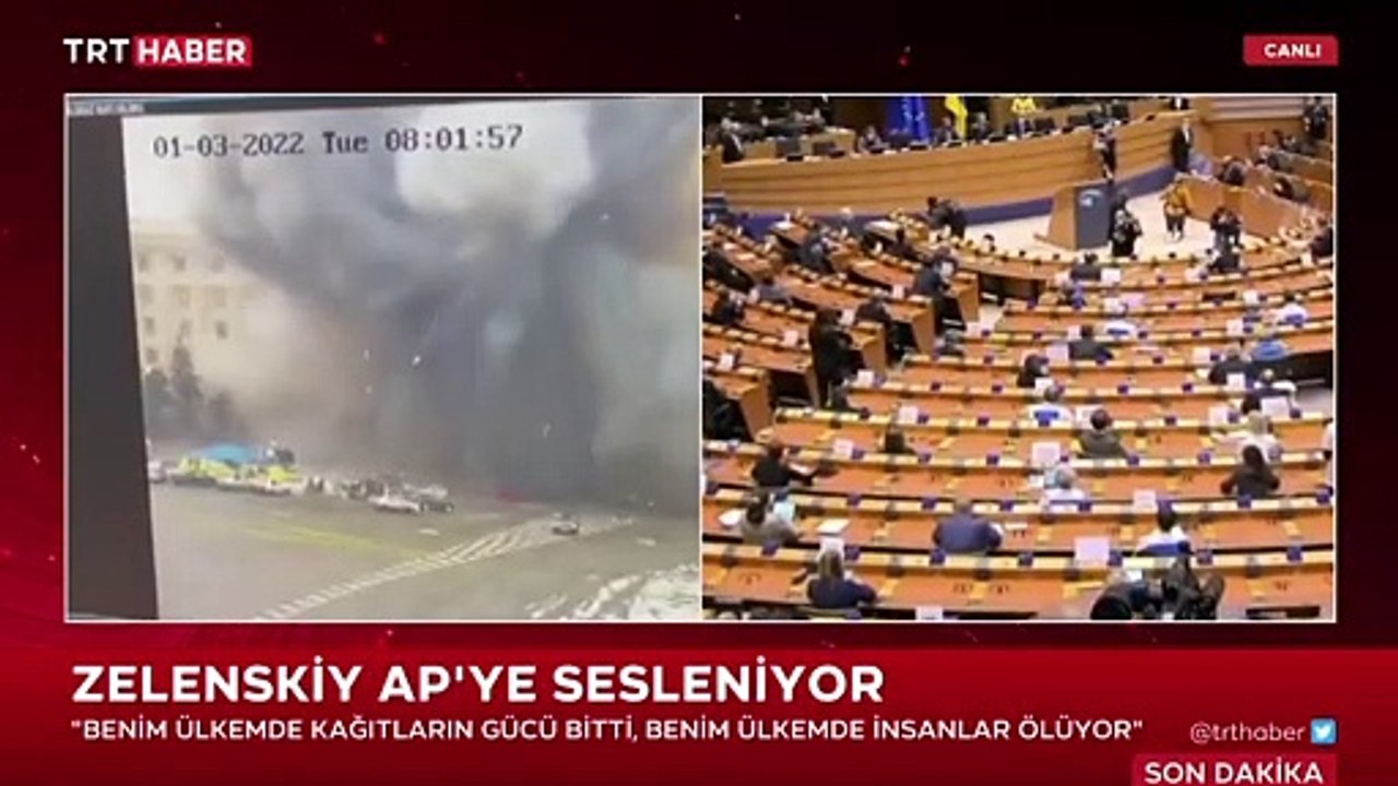 Zelenskiy Avrupa Parlamentosu'nda ayakta alkışlandı