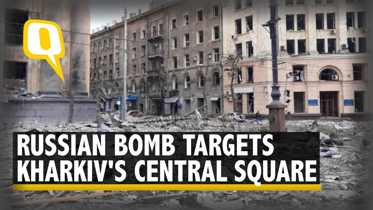 Ukraine Crisis | Russian Shell Strikes Kharkiv City's Central Square in a Major Explosion
