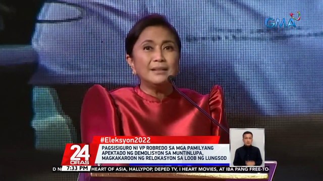 Pagsisiguro ni VP Robredo sa mga pamilyang apektado ng demolisyon sa Muntinlupa, magkakaroon ng relokasyon sa loob ng lungsod | 24 Oras
