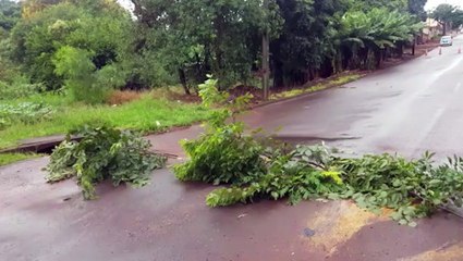 Rua Europa é interditada após parte do asfalto ceder e provocar desmoronamento