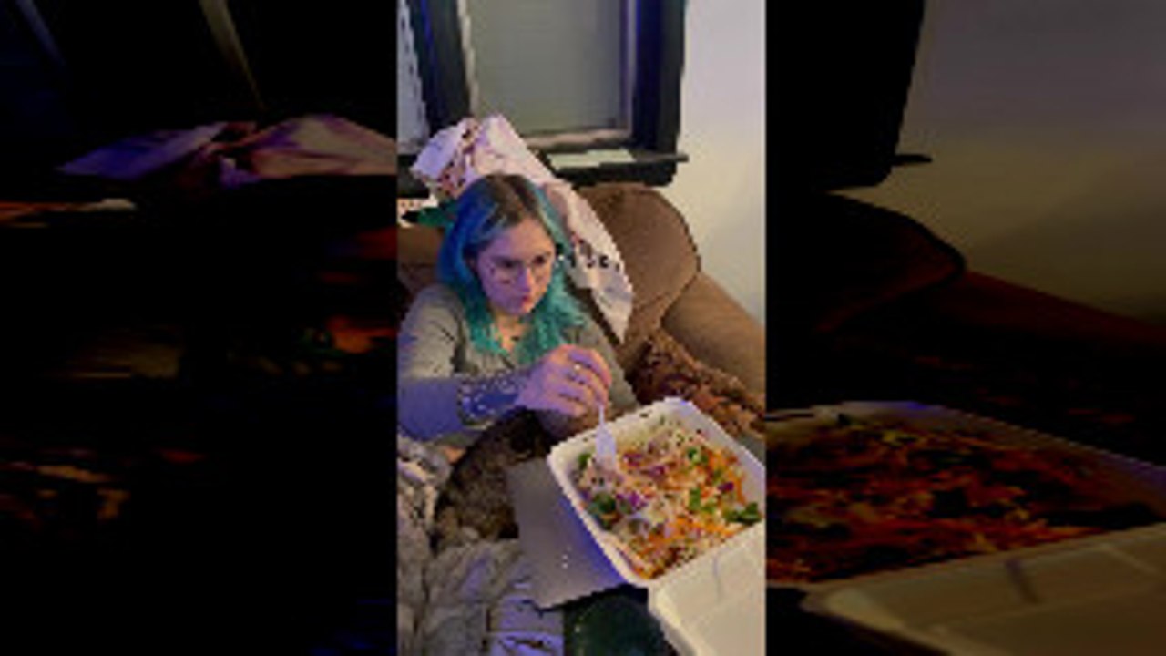 Kitty Swats Away Salad