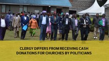 Clergy differs from receiving cash donations for churches by politicians