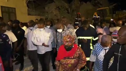 Effondrement d'un immeuble R+7 à Treichville : des membres du gouvernement sur les lieux du drame