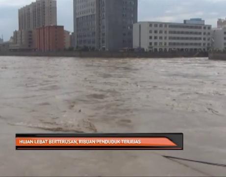 Hujan lebat berterusan, ribuan penduduk terjejas