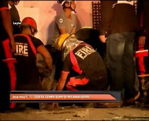 Dua maut, 72 cedera gempa bumi di wilayah Leyte