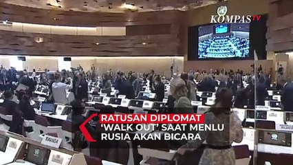 Aksi Ratusan Diplomat 'Walk Out' Saat Menlu Rusia Sergey Lavrov Akan Berpidato