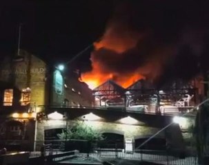 Fire under control in London's Camden Market