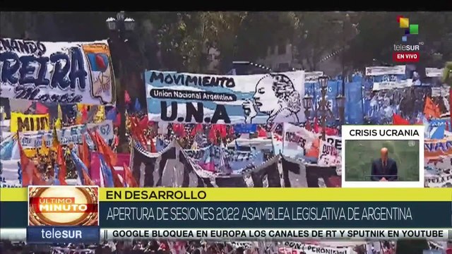 Pdte. Alberto Fernández ofrece balance de gestión en la Asamblea Legislativa de Argentina