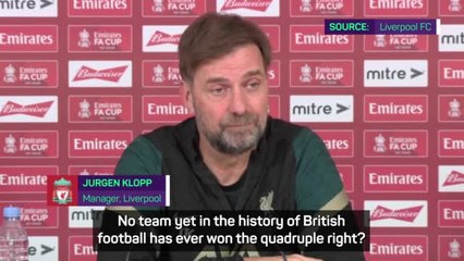 'No team has ever won it' - Klopp cools quadruple chat