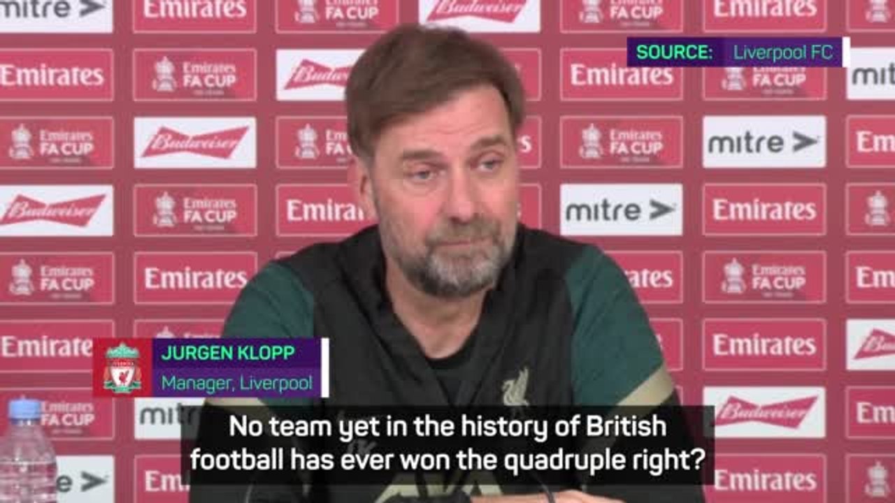 'No team has ever won it' - Klopp cools quadruple chat