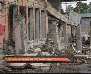 Dua maut, 72 cedera gempa bumi di wilayah Leyte