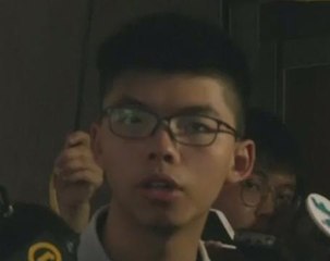 Joshua Wong arrives in Hong Kong court to plead guilty for his role in the 2014 Occupy protest