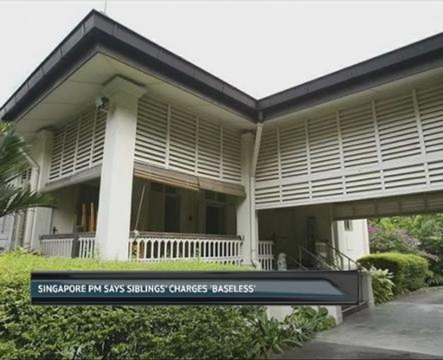 Singapore PM says siblings' charges 'baseless'