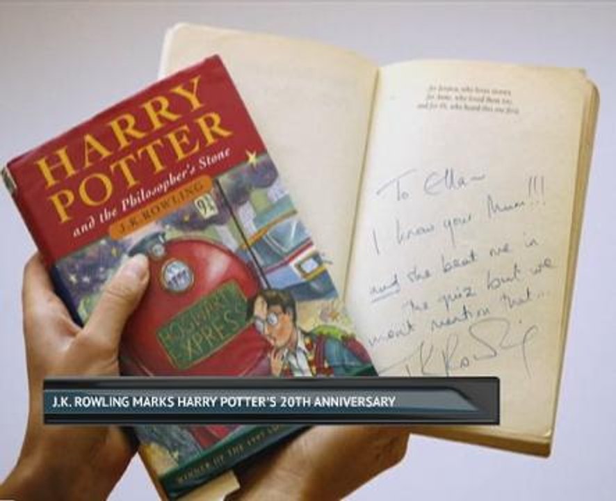 J.K. Rowling marks Harry Potter's 20th anniversary