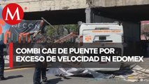 Se reportan 5 lesionados tras volcadura de un transporte en Tlalnepantla