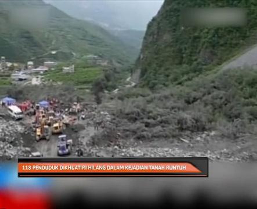 118 penduduk dikhuatiri hilang dalam kejadian tanah runtuh