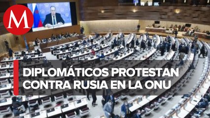 Diplomáticos de la UE y EU abandonan discurso del ministro de relaciones exteriores de Rusia