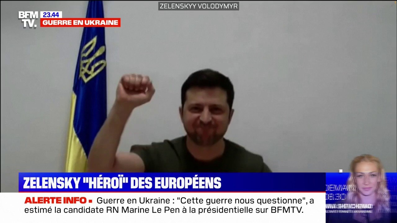 Volodymyr Zelensky ovationné par le Parlement européen