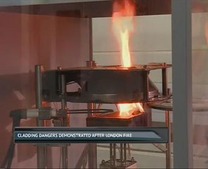 Cladding dangers demonstrated after London fire