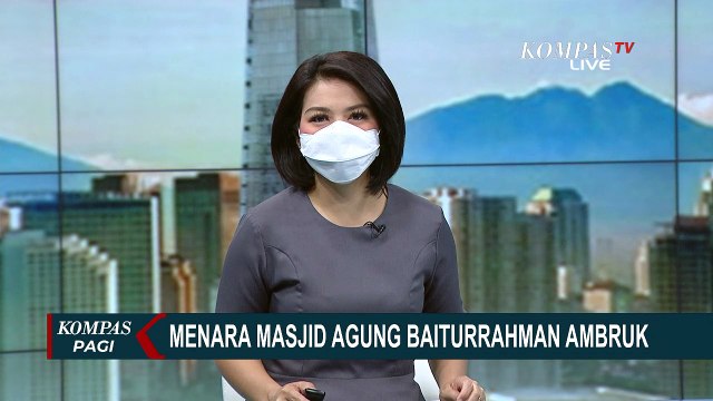 Detik-Detik Ambruknya Menara Masjid Agung Baiturrahman Tasikmalaya!