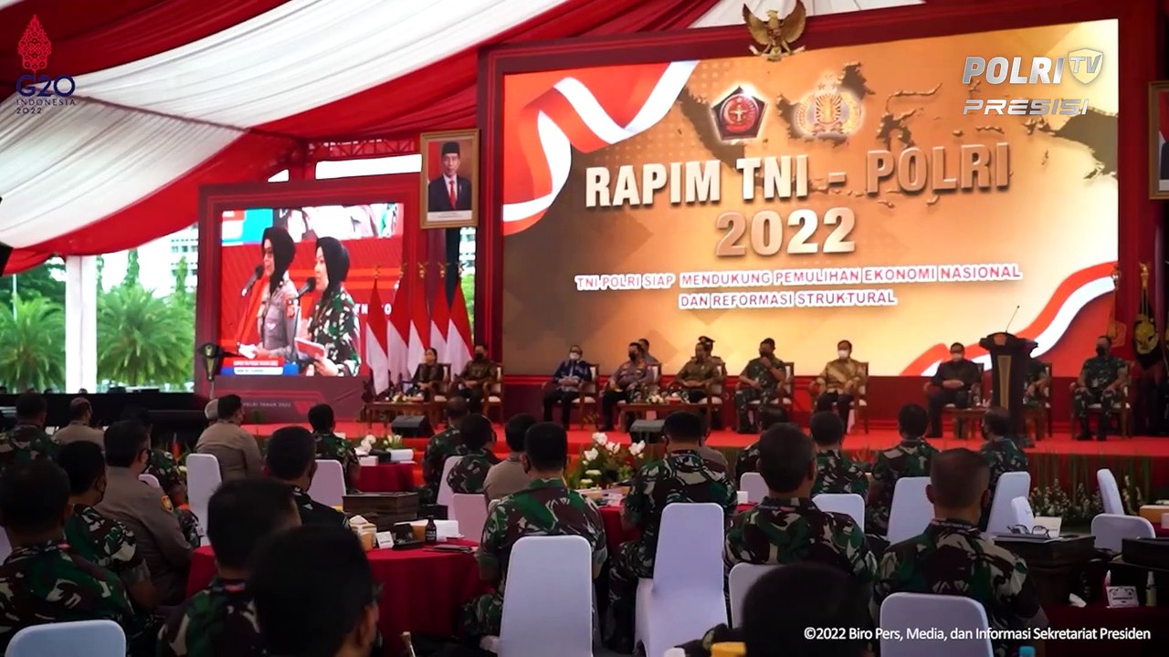 Presiden Jokowi hadiri Rapat Pimpinan TNI-Polri Tahun 2022 di Jakarta
