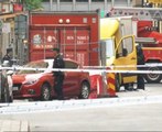 Truck rams cab in Stockholm, truck driver flees