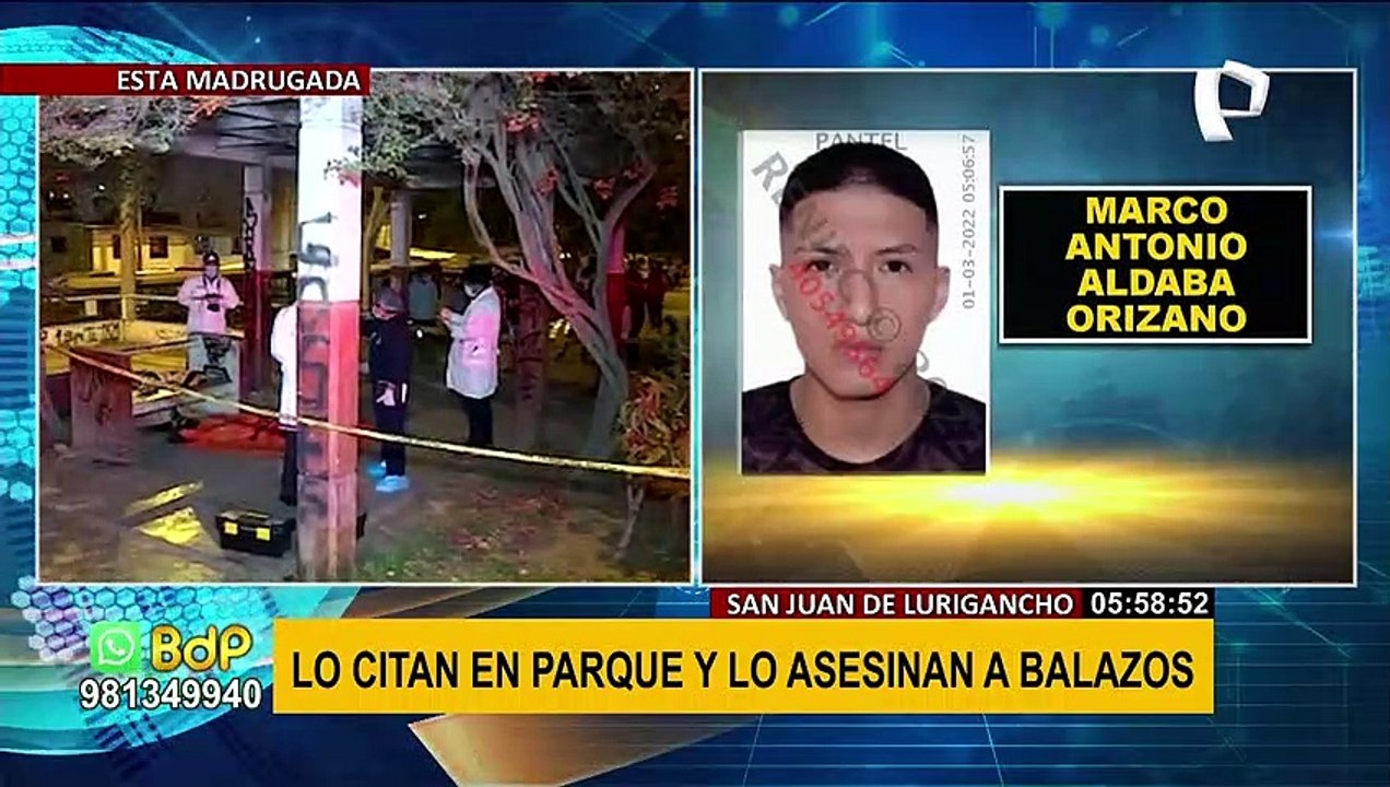 SJL: sicarios acribillan de cuatro disparos a j...