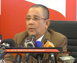 Tiga individu meneruskan operasi pengurusan