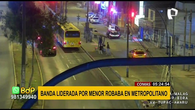 Comas: capturan a banda 'Los barbaritos' liderada por menores que robaba en el Metropolitano