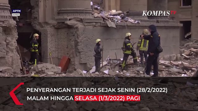Penampakan Gedung Pemerintahan Kharkiv Ukraina yang Hancur usai Serangan Rudal Rusia