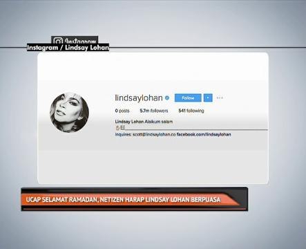Ucap selamat Ramadan, netizen harap Lindsay Lohan berpuasa