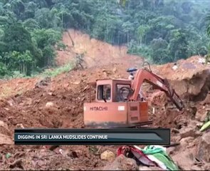Digging in Sri Lanka mudslides continue