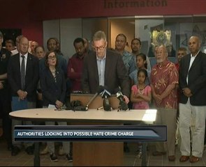 Authorities looking into possible hate crime charge