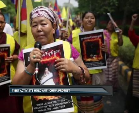 Tibet activists hold anti-China protest