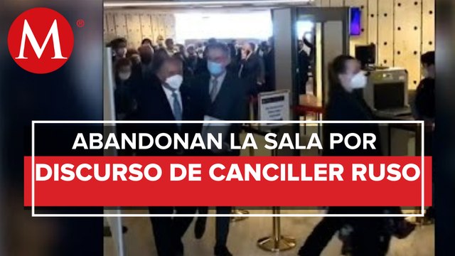En Suiza consejo de derechos humanos abandonan sala cuando el canciller de Rusia daba su discurso