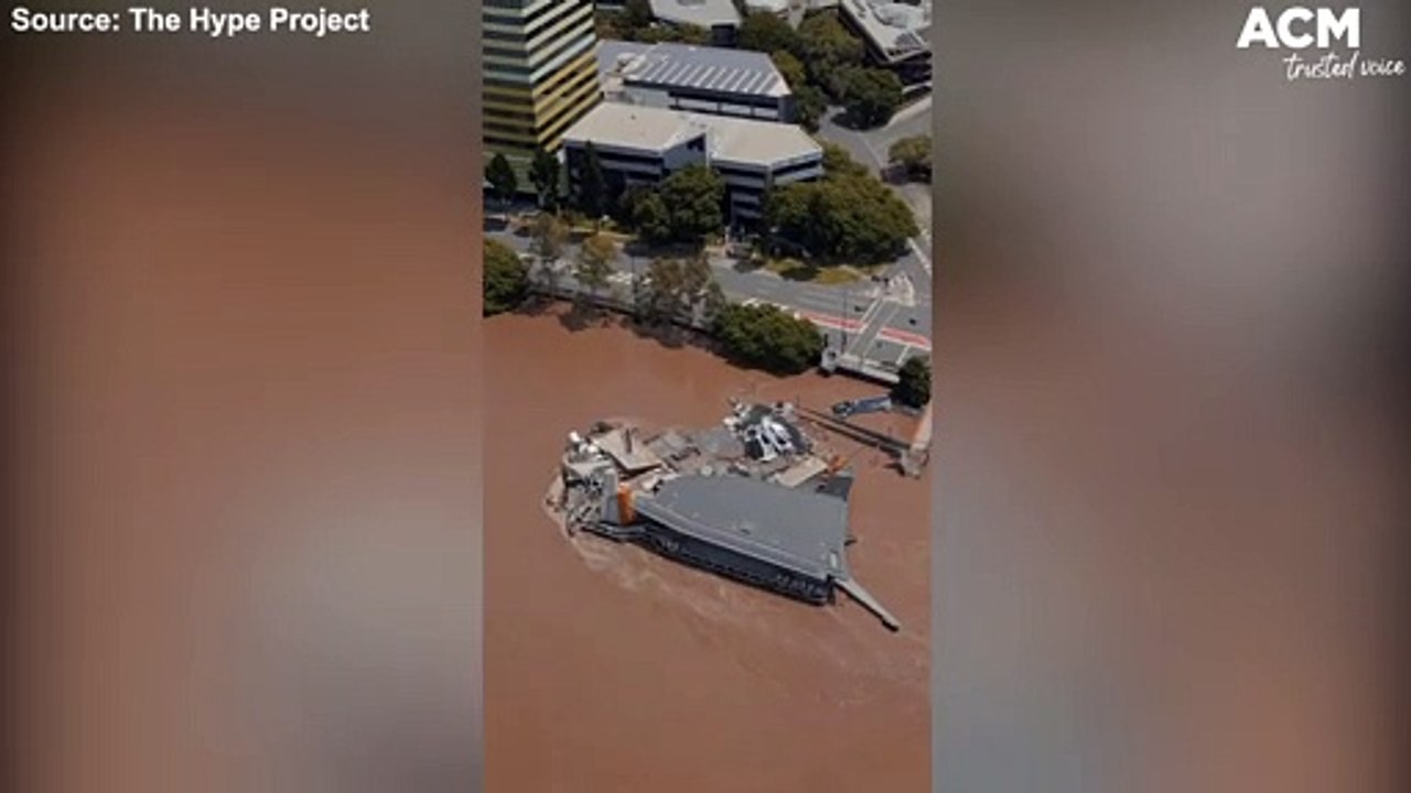 Drone footage captures flooded Brisbane streets | March 2, 2022 | ACM
