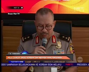 Polis sahkan angka korban dan individu yang tercedera