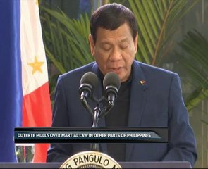 Duterte mulls over martial law in other parts of Philippines