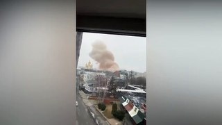 air raid sirens heard in Kyiv and overnight attack on Kharkiv