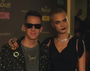 Actress and model Cara Delevingne attends Magnum x Moschino party in Cannes