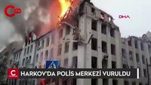 Harkov’da polis merkezi vuruldu