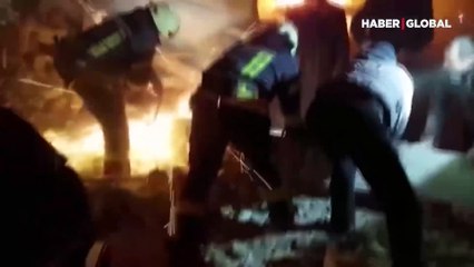 Hava saldırısına uğrayan Jitomir'de yıkım böyle görüntülendi