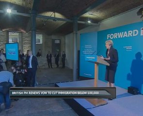 British PM renews vow to cut immigration below 100,000