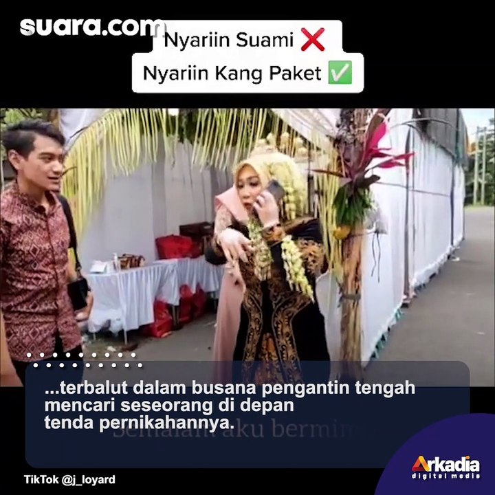 Beli Barang COD, Pengantin Ini Rela Tunggu Kurir Paket di Hari Pernikahannya
