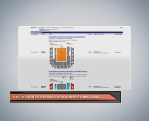 Tiket konsert Ed Sheeran di Kuala Lumpur habis dijual